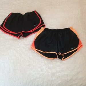 Pair Nike dri-fit running shorts black EUC